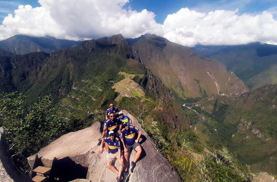 View of Machu Picchu from Huayna Picchu sacred mountain